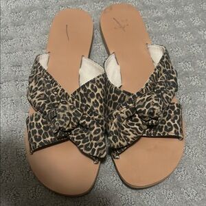 Leopard Print Women's Slide Sandals